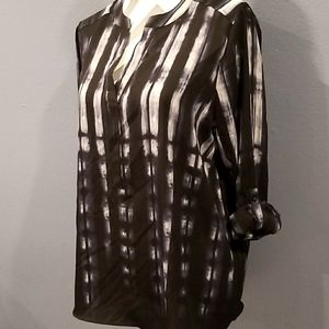 Ombre striped dressy blouse